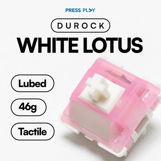 DUROCK White Lotus Light Tactile Switch 56g - PCB Mount