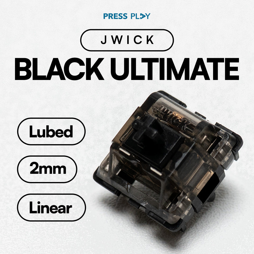 JWK Black Ultimate Smokey Linear Switch PCB Mount
