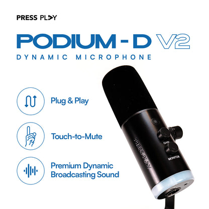 PODIUM D V2 Dynamic Microphone Type-C USB