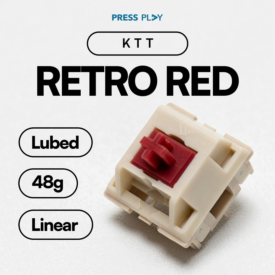 KTT Retro Red 58g POK Linear Switch PCB Mount