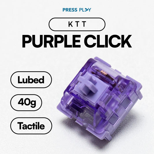 KTT Purple Click 40g Clicky Tactile Switch Plate Mount