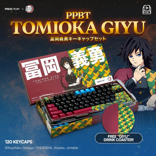 PRESS PLAY X DEMON SLAYER PPBT TOMIOKA GIYU Dye Sub Keycaps