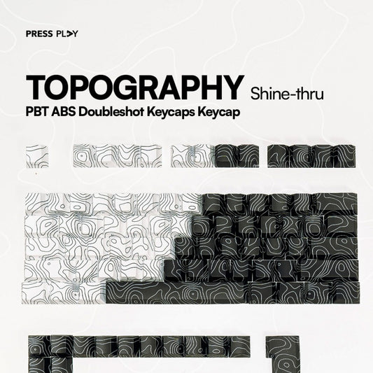 TOPOGRAPHY Shine-thru PBT Dye Sub Keycaps