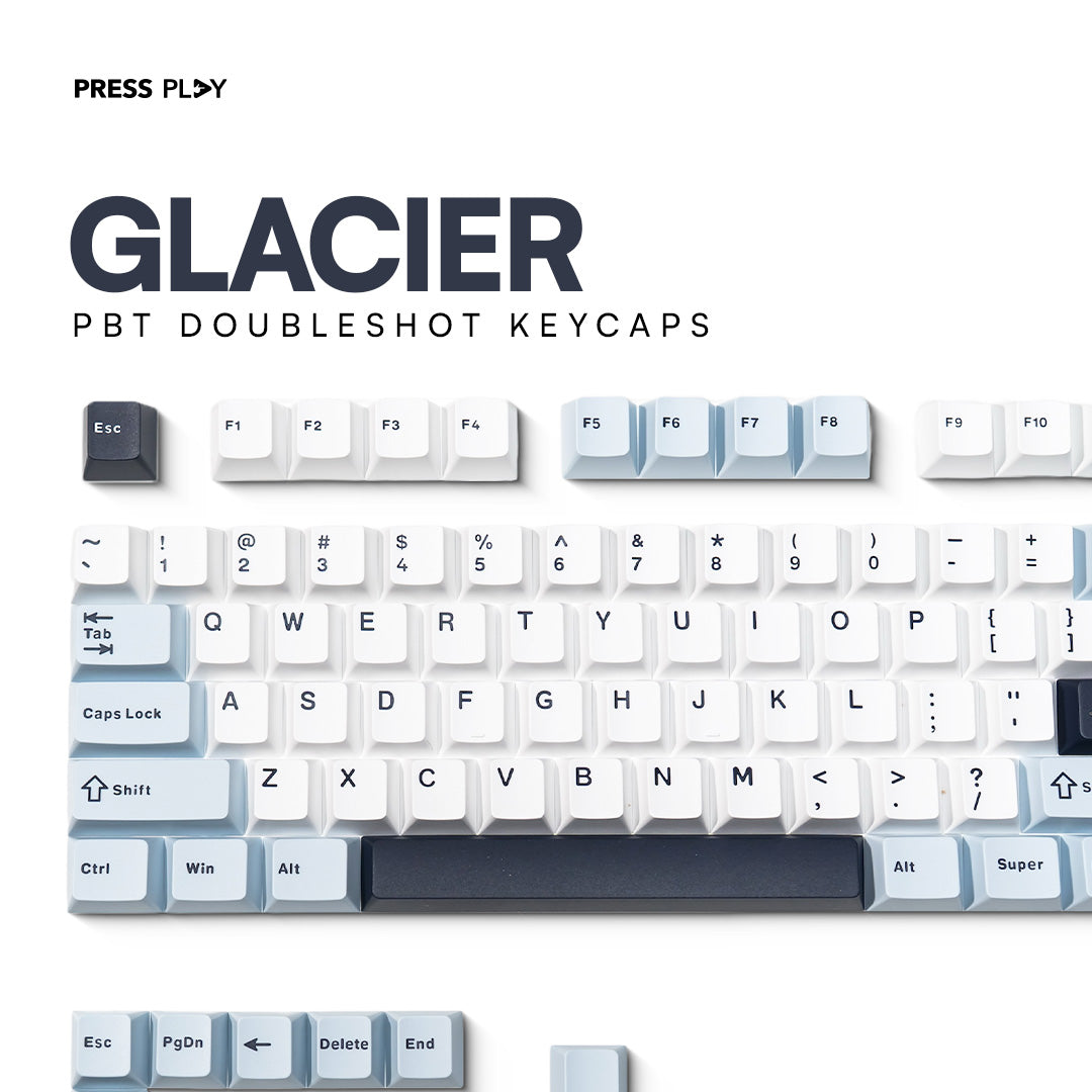 GLACIER PBT Doubleshot Keycaps Set by Press Play