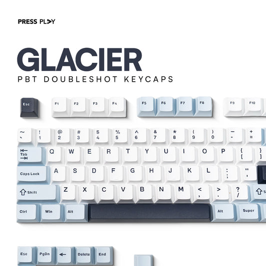 GLACIER PBT Doubleshot Keycaps Set by Press Play
