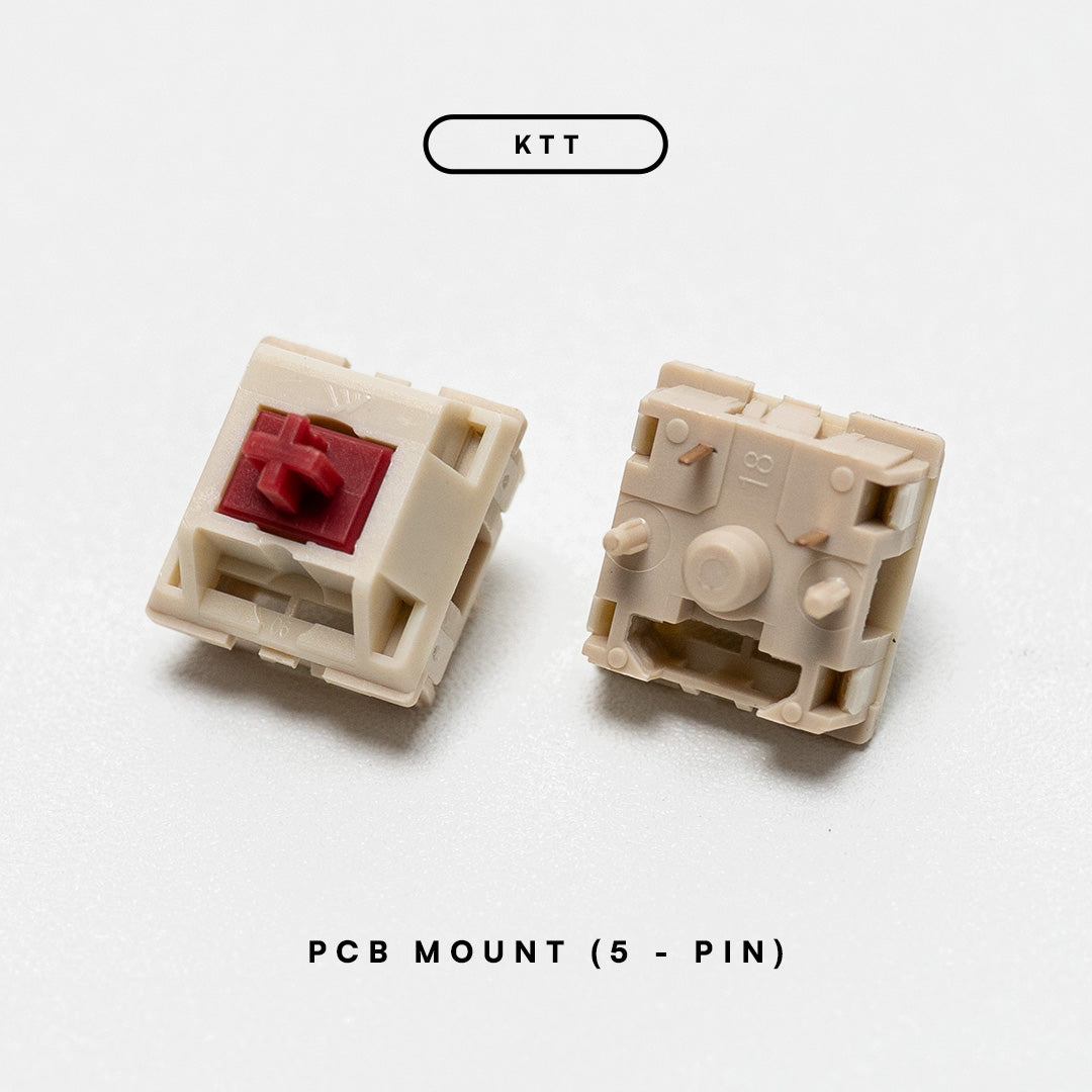 KTT Retro Red 58g POK Linear Switch PCB Mount
