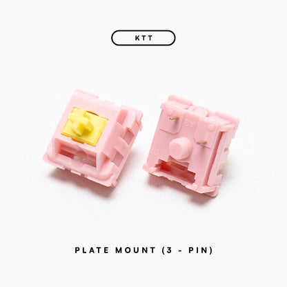 KTT Peach Linear Switch 53g Plate Mount