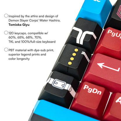 [PRESS PLAY X DEMON SLAYER] PPBT TOMIOKA GIYU Dye Sub Keycaps