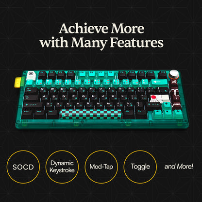 [Press Play x Demon Slayer] ESSENTIAL75 HE TANJIRO Edition 75% Rapid Trigger Hall Effect Keyboard