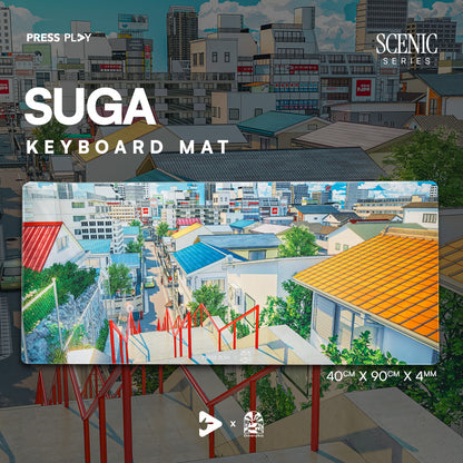 SUGA - Press Play x Omorphia SCENIC Series Gaming Mousepad Deskmat
