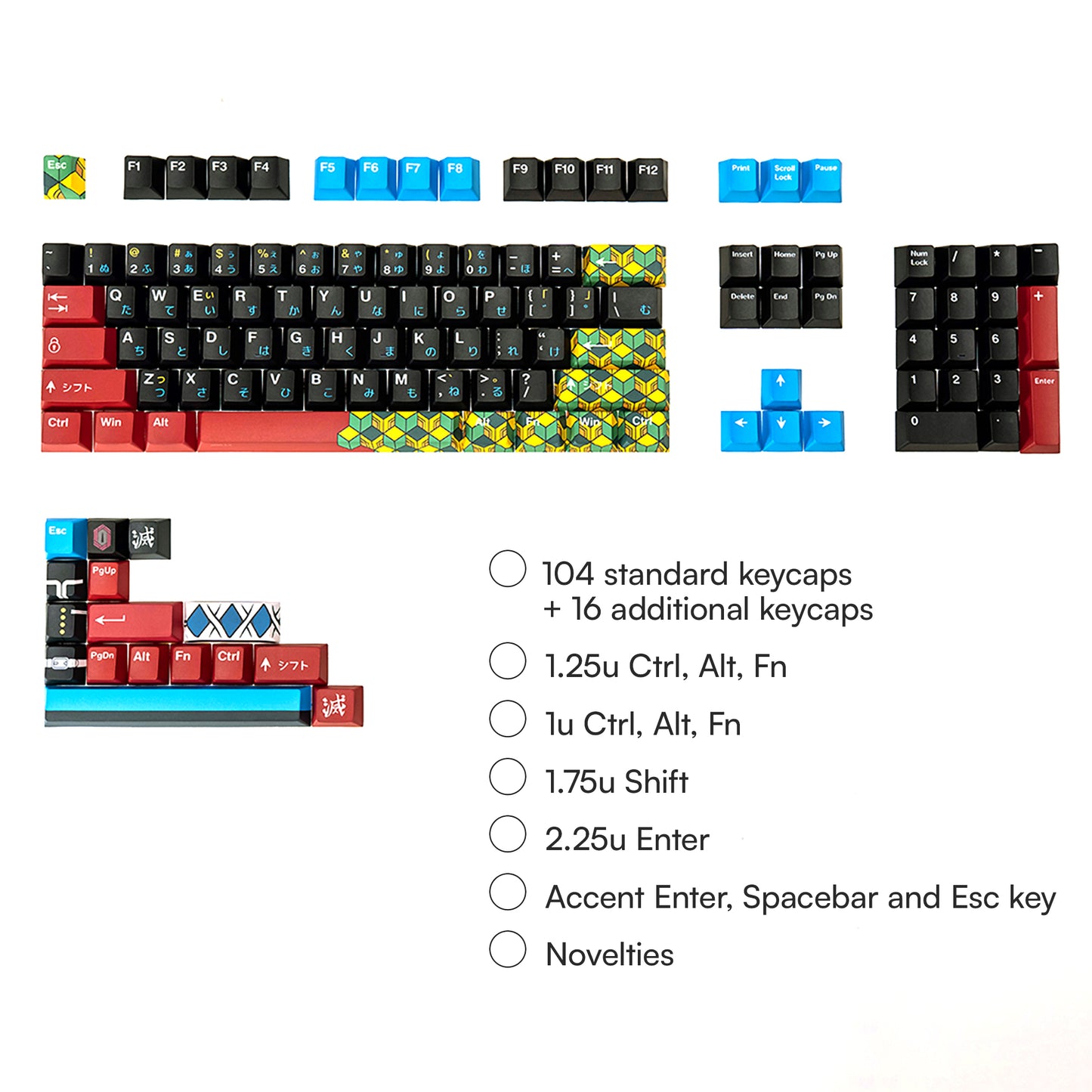 [PRESS PLAY X DEMON SLAYER] PPBT TOMIOKA GIYU Dye Sub Keycaps