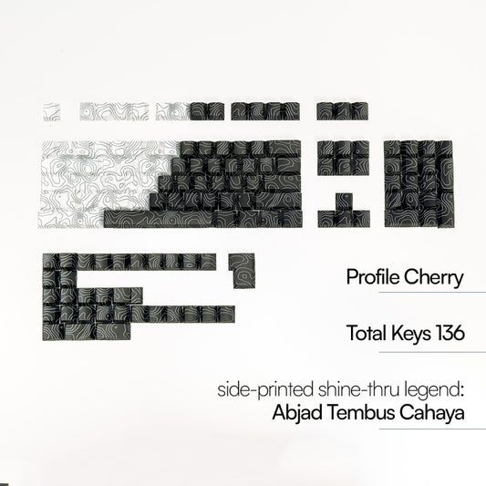 TOPOGRAPHY Shine-thru PBT Dye Sub Keycaps