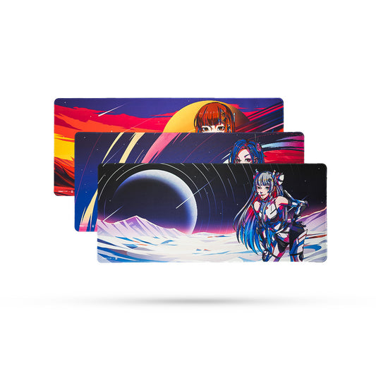 SPACEGIRLS Press Play x kenn.arts Gaming Mousepad Deskmat