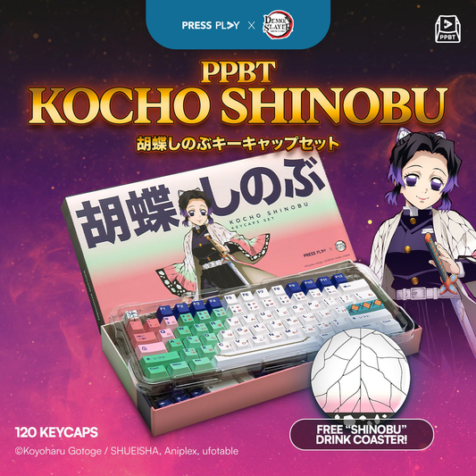 PRESS PLAY X DEMON SLAYER PPBT KOCHO SHINOBU Dye Sub Keycaps