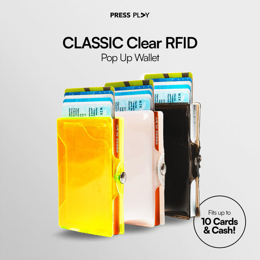 CLASSIC Clear RFID Pop Up Card Wallet