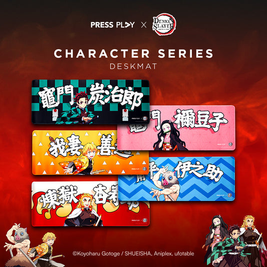 [PRESS PLAY x DEMON SLAYER] CHARACTER 30x80 Gaming Deskmat Mousepad