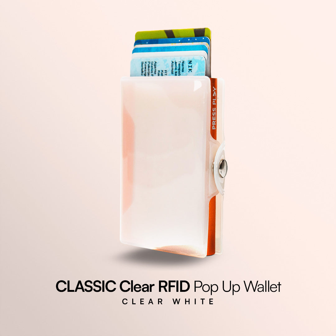 CLASSIC Clear RFID Pop Up Card Wallet