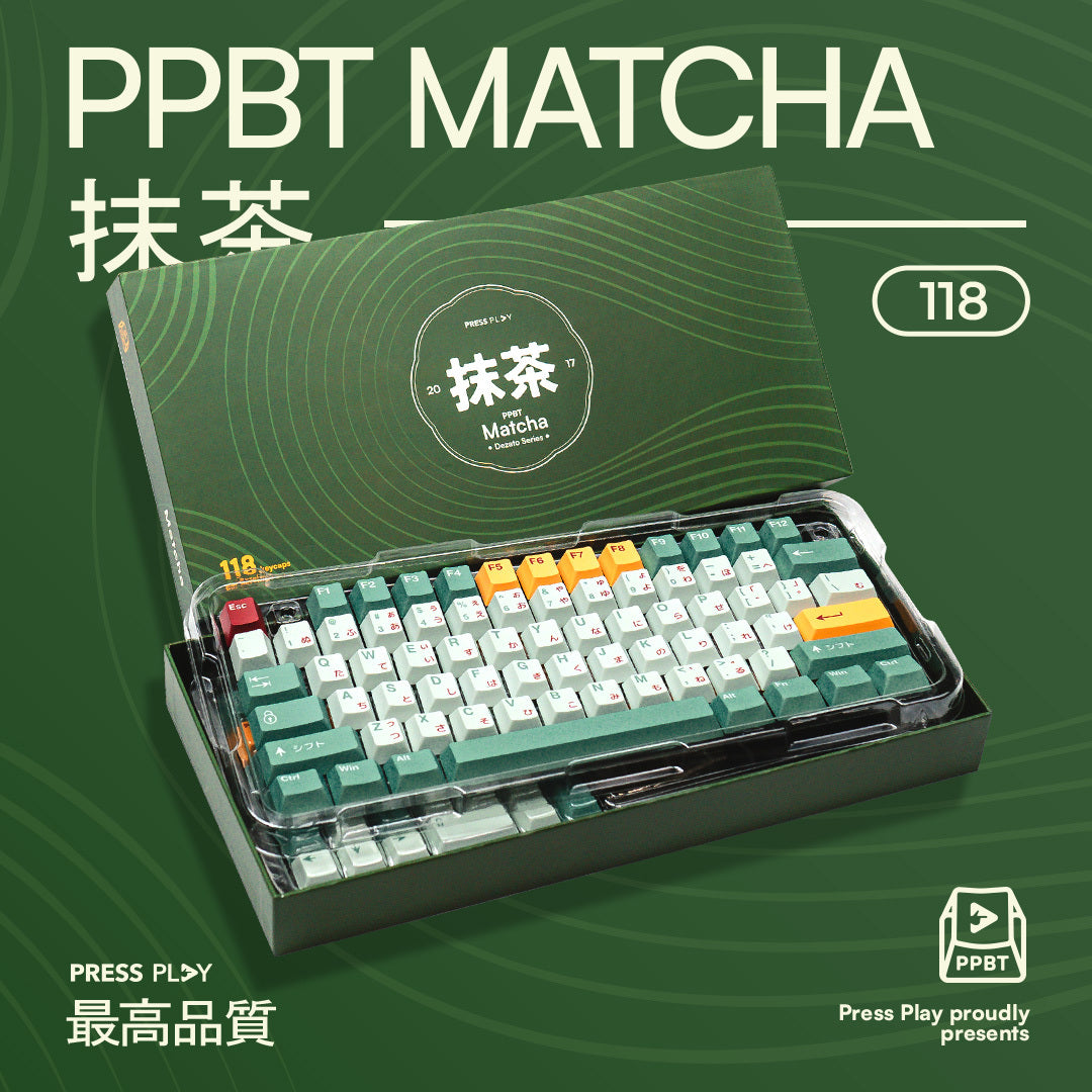 PPBT MATCHA PBT Dye Sub Keycaps by Press Play – pressplayid