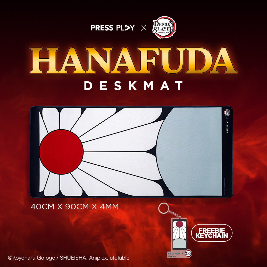 [PRESS PLAY x DEMON SLAYER] HANAFUDA 40x90 Gaming Deskmat Mousepad