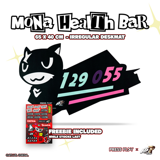 Press Play x Persona 5 Royal Mona Healthbar Irregular Deskmat