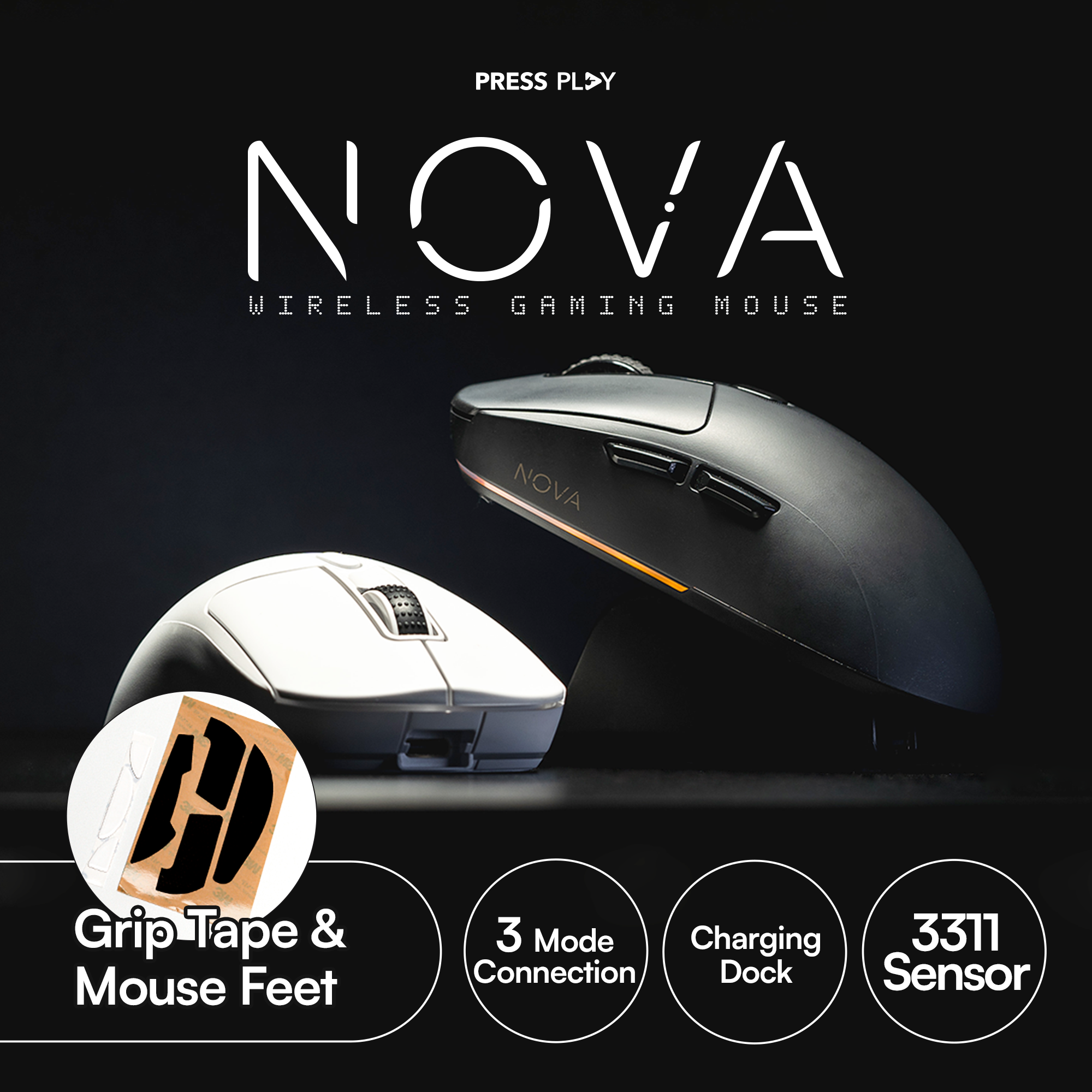 NOVA Lightweight Wireless Gaming Mouse – pressplayid