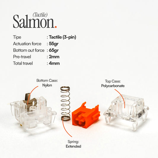 SALMON Tactile Switch 55g by Press Play