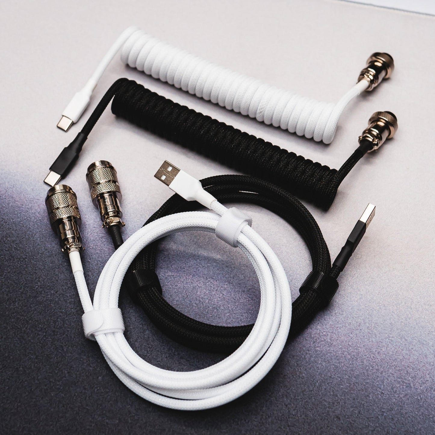 Coiled Cable BASIC - Type C Aviator Cable for Mechanical Keyboard