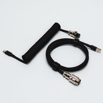 Coiled Cable BASIC - Type C Aviator Cable for Mechanical Keyboard