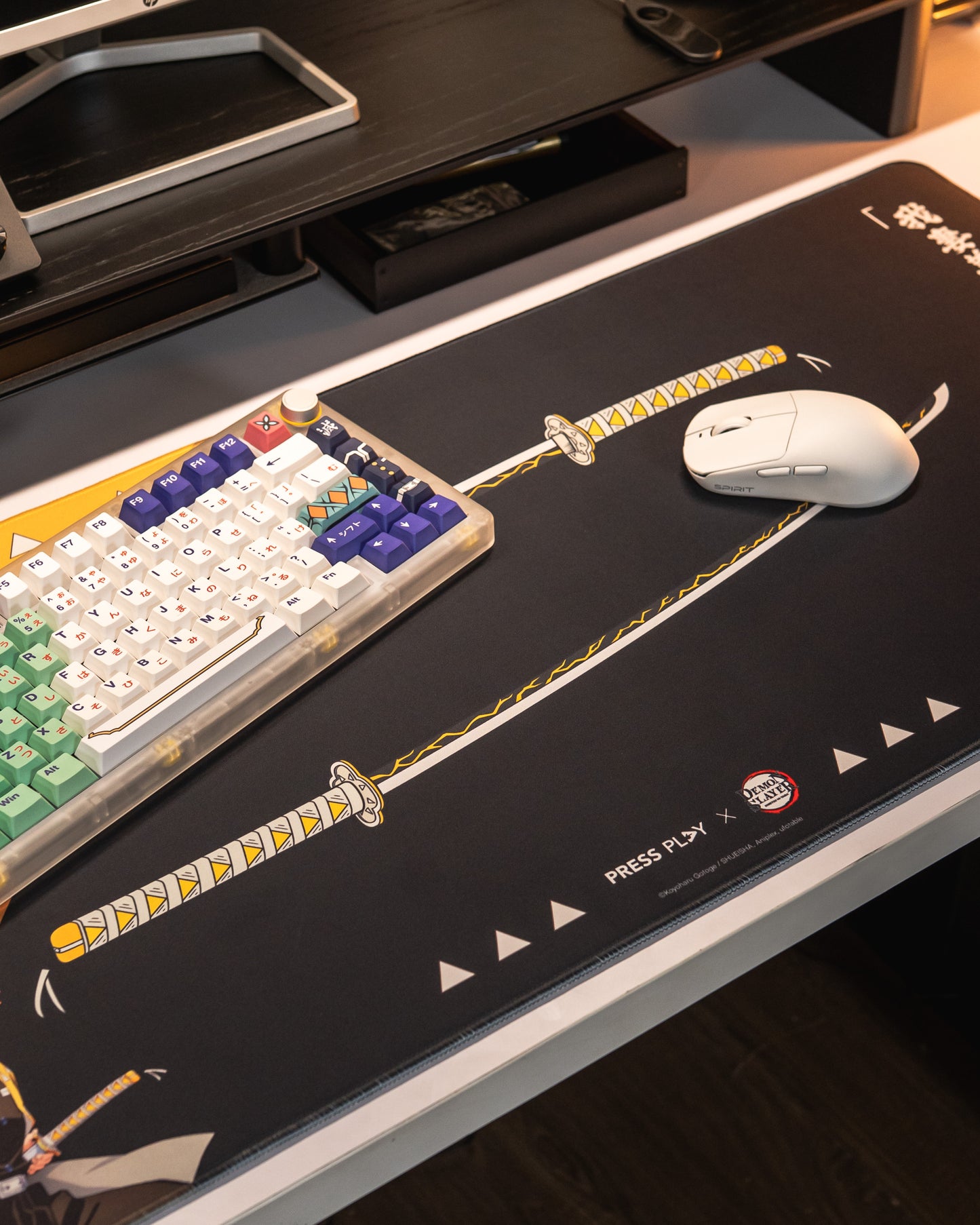 [PRESS PLAY x DEMON SLAYER] NICHIRIN 40x90 Gaming Deskmat Mousepad