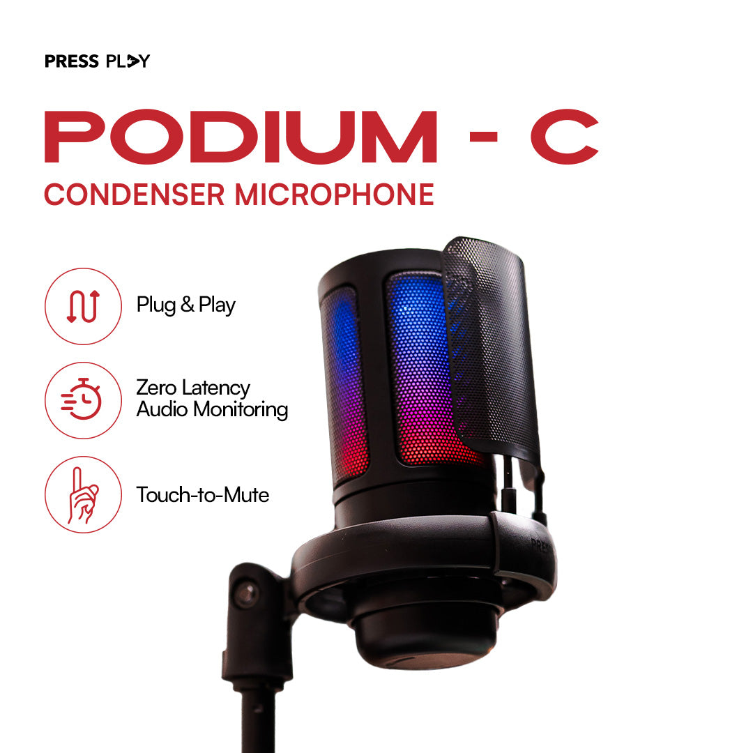 PODIUM C USB Condenser Microphone Type-C USB