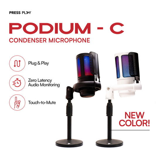 PODIUM C USB Condenser Microphone Type-C USB