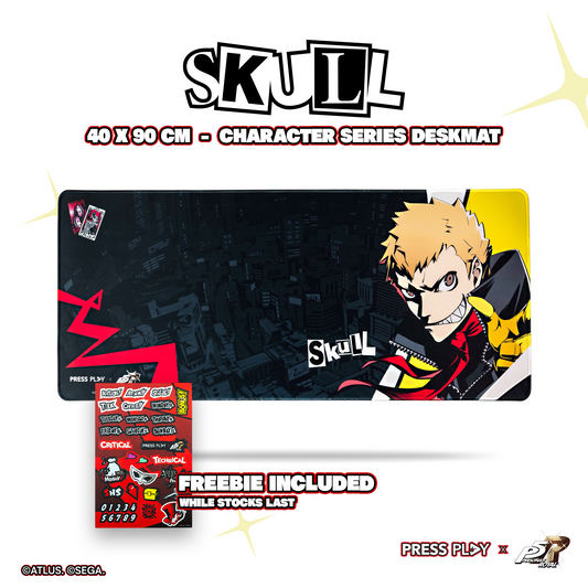 Press Play x Persona 5 Royal SKULL 40x90 Deskmat