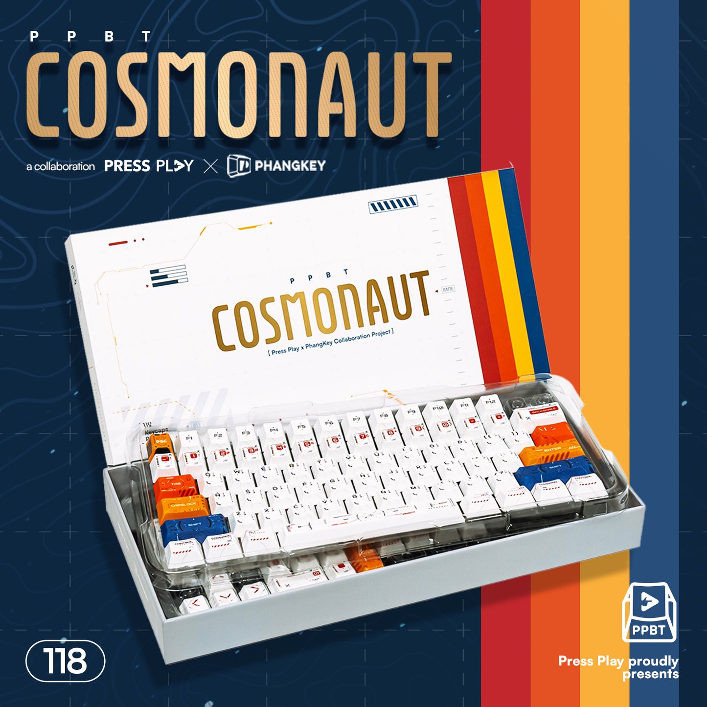 PPBT COSMONAUT PBT Dye Sub Keycap Set by Press Play x Phangkey