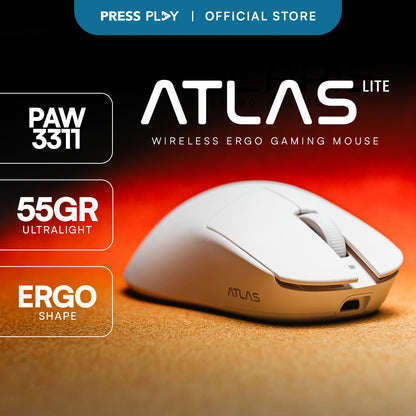 ATLAS Lite Ergonomic Ultralight Wireless Ergo Gaming Mouse