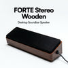 FORTE Stereo Wooden Desktop Soundbar Speaker