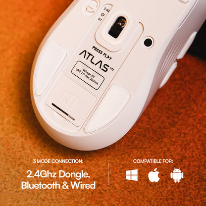 ATLAS Lite Ergonomic Ultralight Wireless Ergo Gaming Mouse