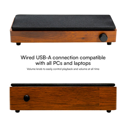 FORTE Stereo Wooden Desktop Soundbar Speaker