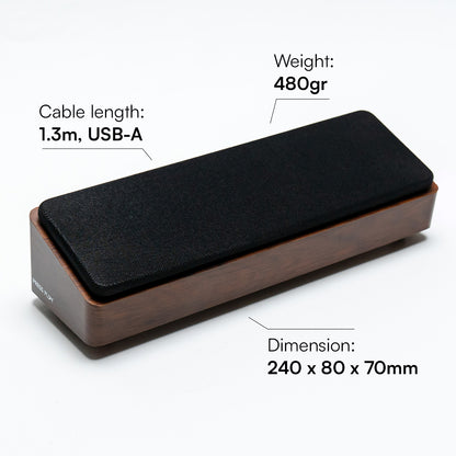 FORTE Stereo Wooden Desktop Soundbar Speaker