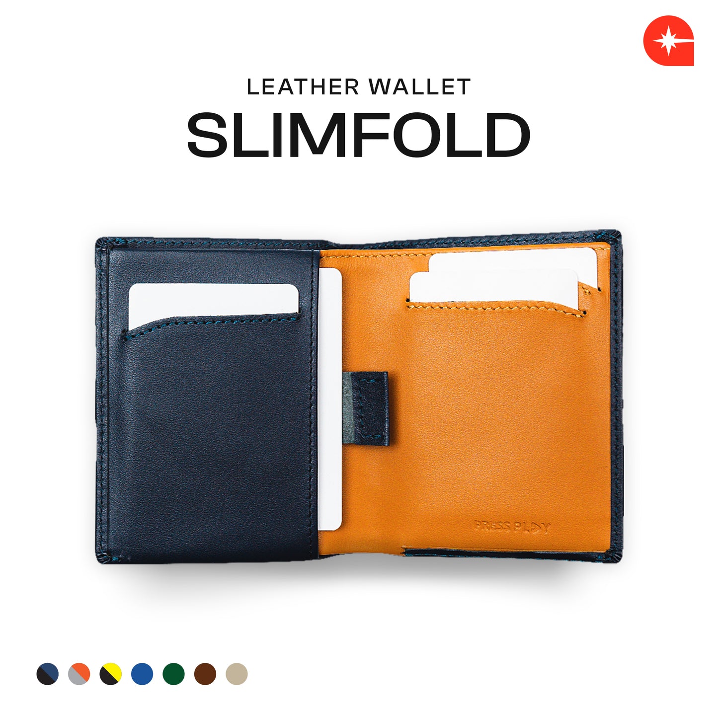 SLIMFOLD Slim Genuine Leather Wallet by Press Play Dompet Kulit