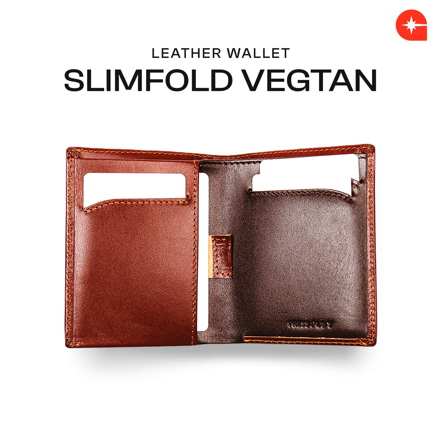 SLIMFOLD Slim Vegetable Tanned Leather Wallet by Press Play