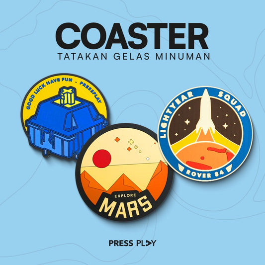 Press Play Coaster / Tatakan Gelas Minuman