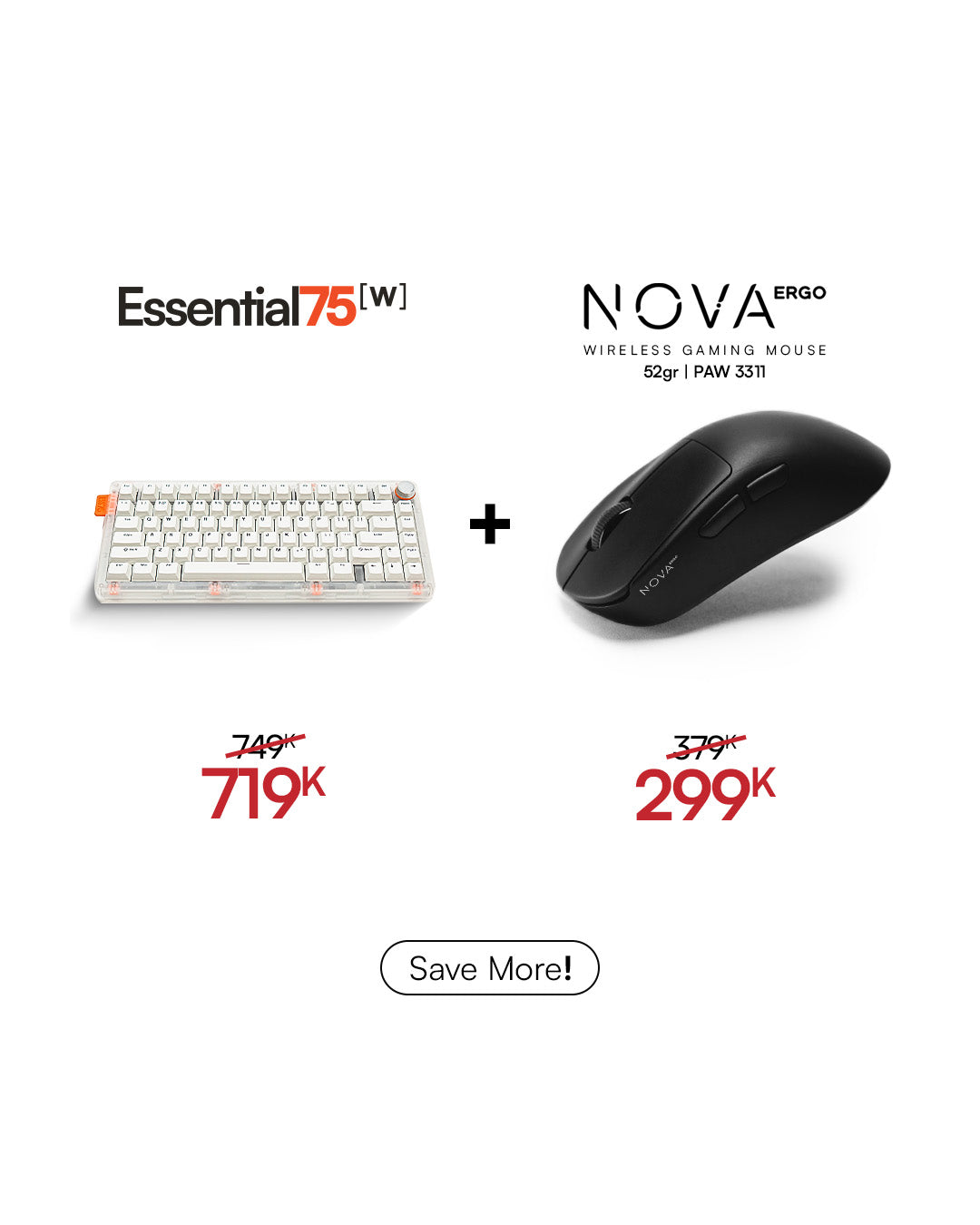 [BUNDLE] Essential75W Wireless Keyboard & Mouse Bundle