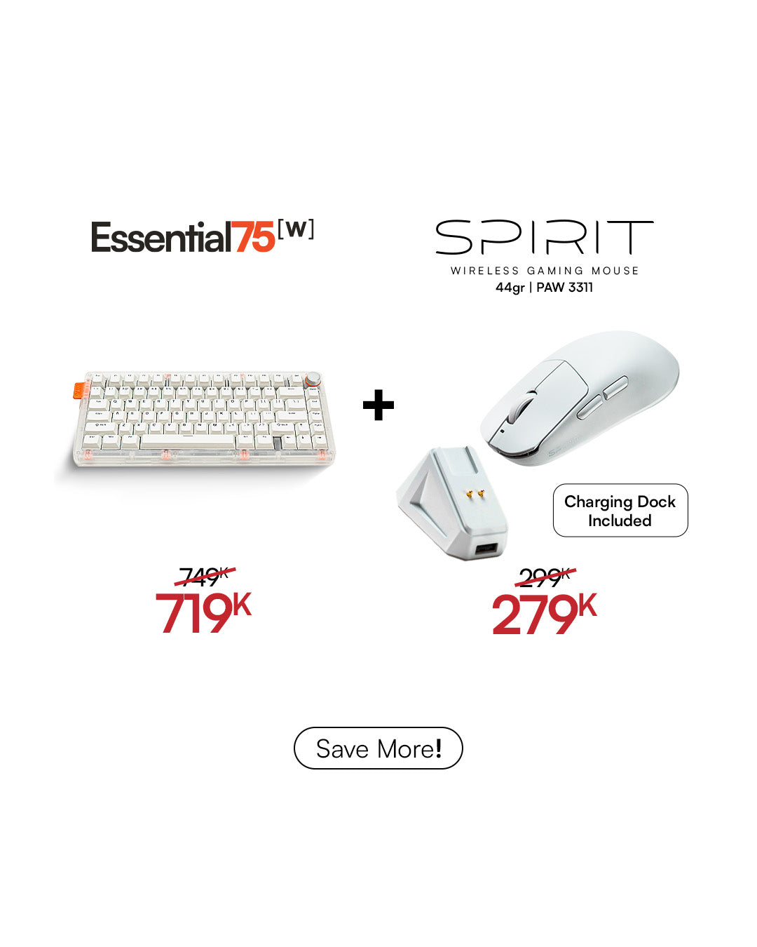 [BUNDLE] Essential75W Wireless Keyboard & Mouse Bundle
