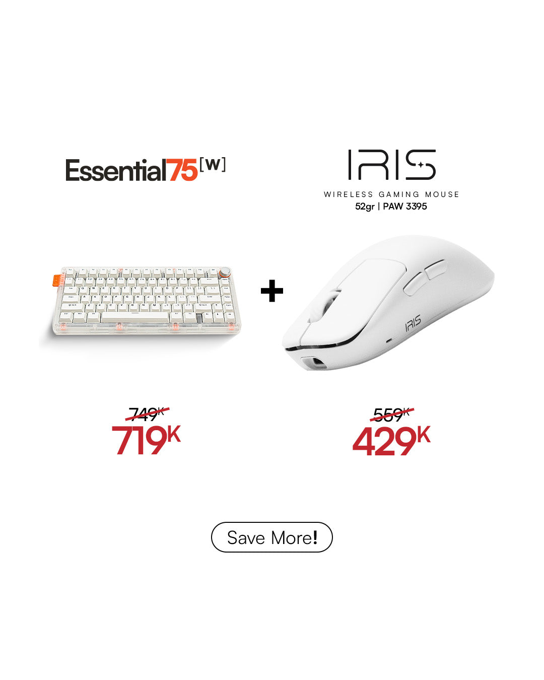 [BUNDLE] Essential75W Wireless Keyboard & Mouse Bundle