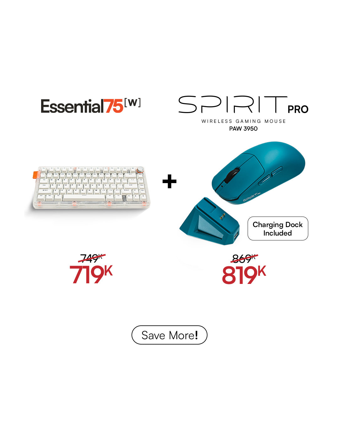 [BUNDLE] Essential75W Wireless Keyboard & Mouse Bundle
