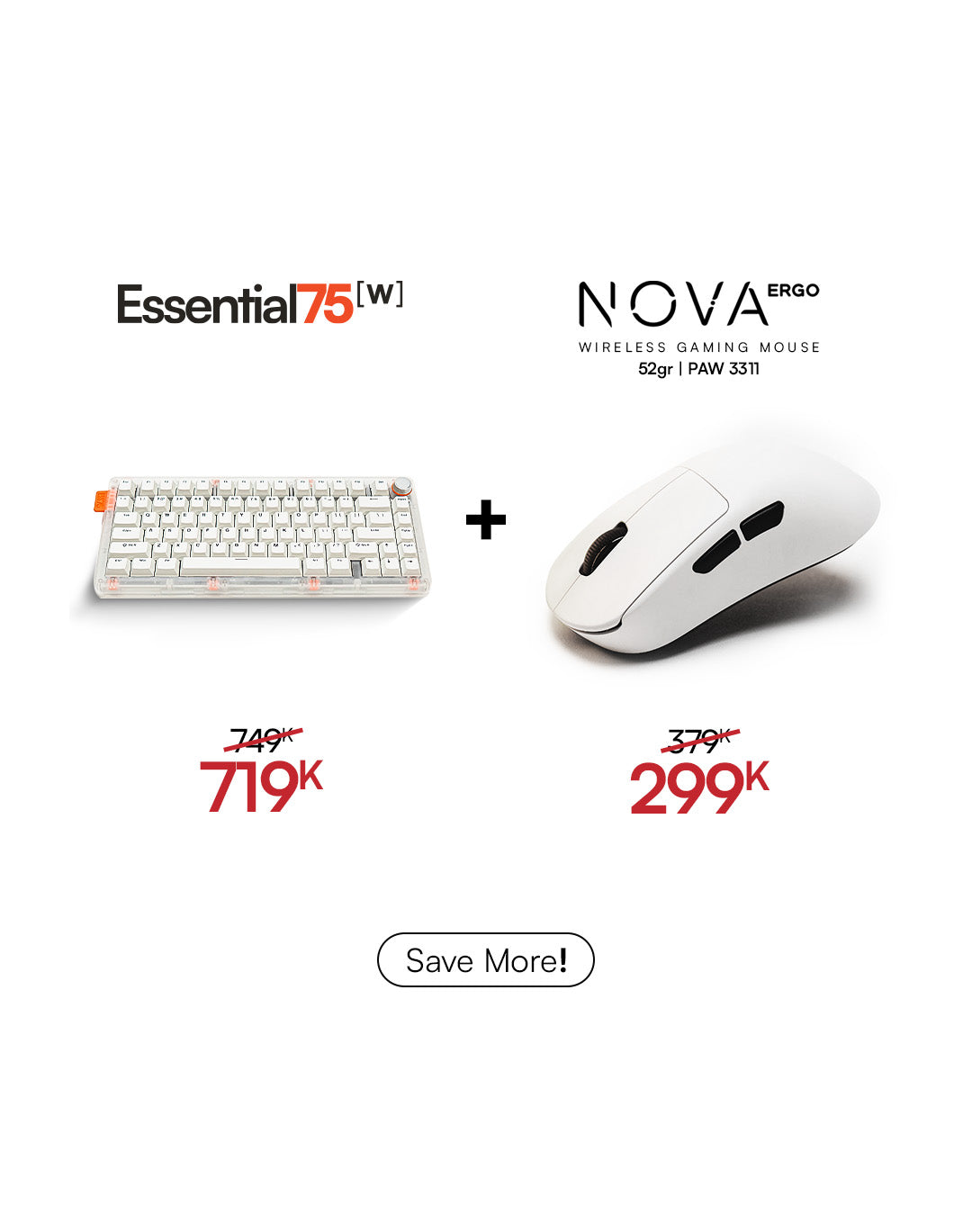 [BUNDLE] Essential75W Wireless Keyboard & Mouse Bundle