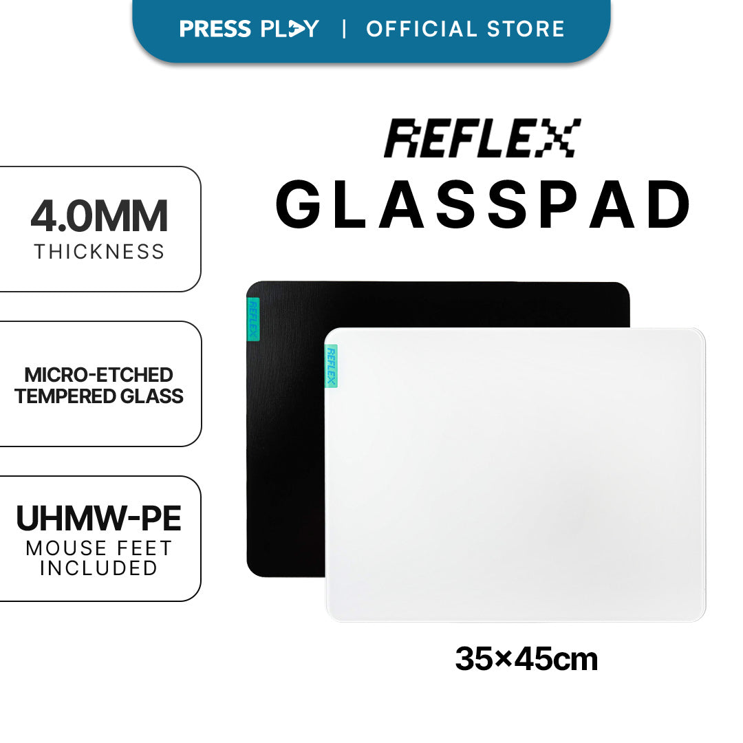 REFLEX Glasspad Micro-Etched Tempered Glass Gaming Mousepad