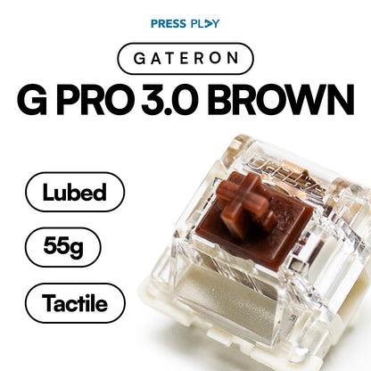 GATERON G Pro 3.0 Brown Tactile Switch 55gr Plate Mount