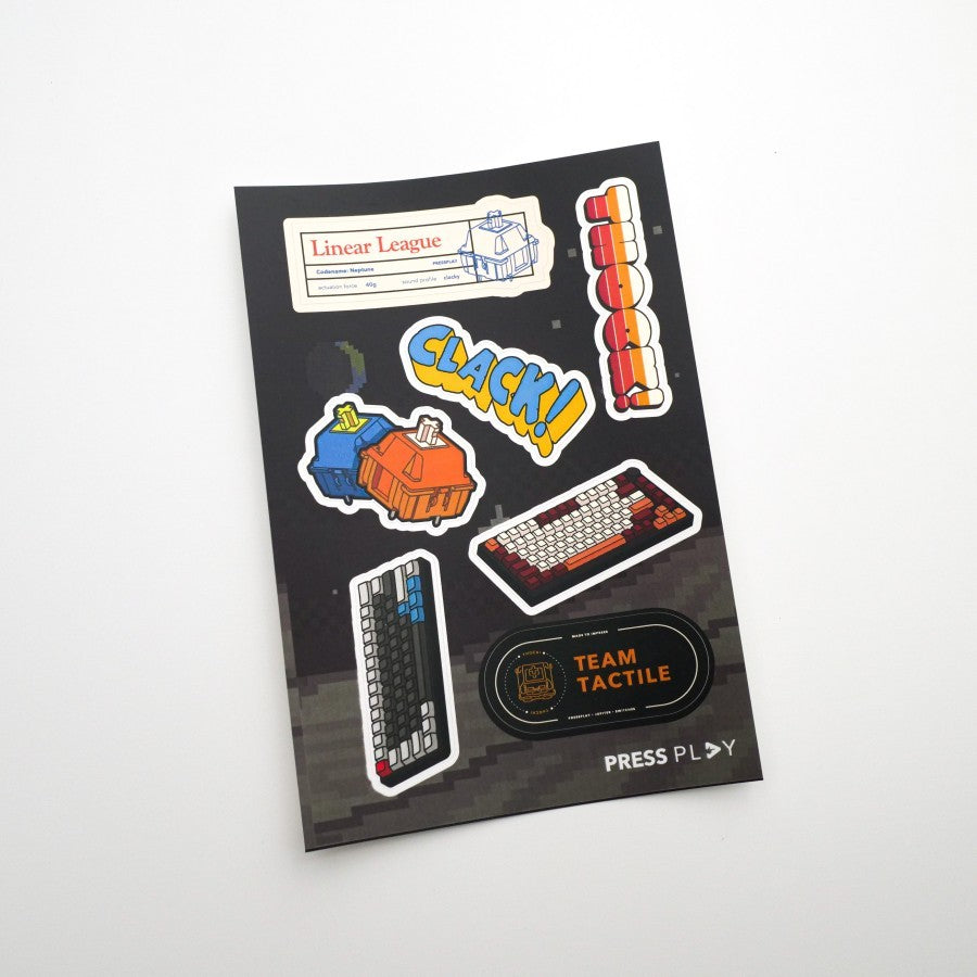 Press Play Sticker Pack Set