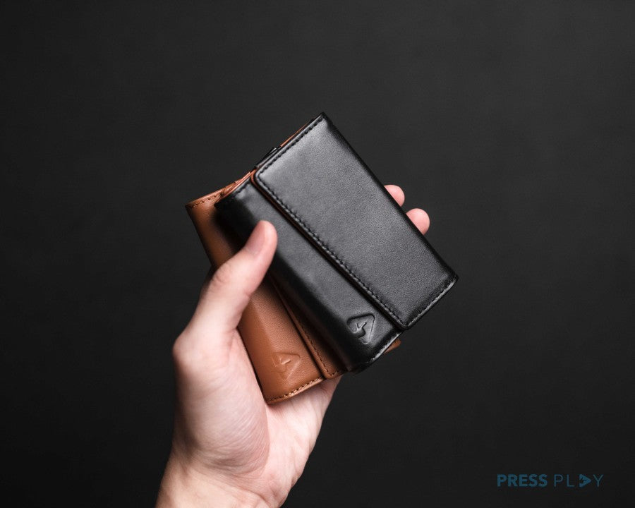 SNAPFOLD Trifold Leather RFID Wallet by Press Play